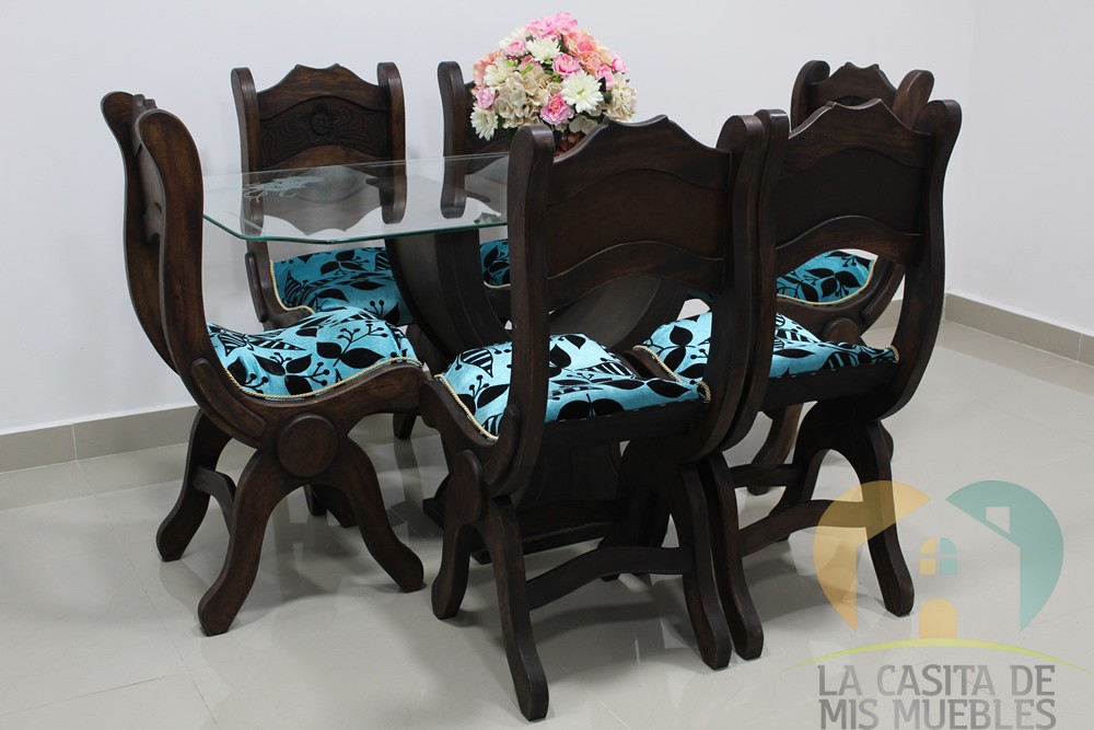comedor 6pt rust base y 8l.8